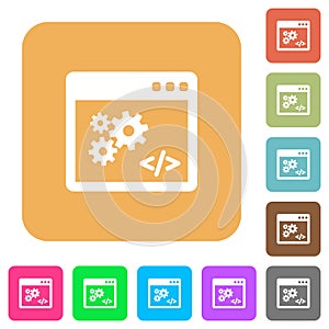 Application programming interface rounded square flat icons photo
