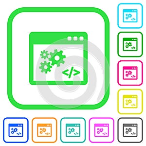 Application programming interface vivid colored flat icons icons photo