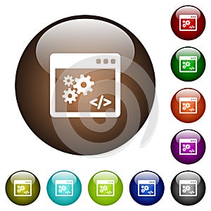 Application programming interface color glass buttons