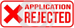 Application Rejected Stamp