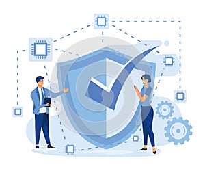 Application service abstract concept vector illustration set. software licensing, subscription