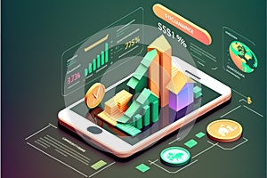 Application of smartphone with business graph and analytics data.