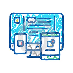 application software icon doodle illustration