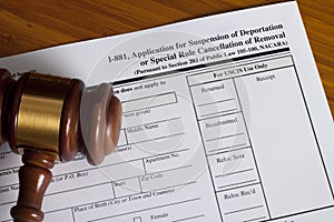 Application Suspension of Deportation photo
