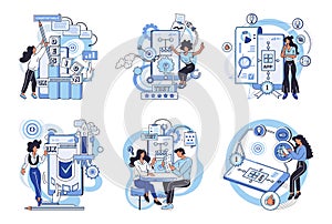 Application testing metaphor. Vector. App test, arenwhere apps mettle is truly tested Software testing, watchmthat keeps