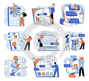 Application testing metaphor. Vector. App test, necessary drill to ensure smooth user journey Software testing, unsung