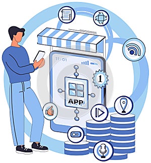 Application testing metaphor. Vector. App test, stress test for gauging apps robustness Software testing, fact-checker