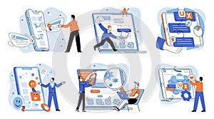 Application testing metaphor. Vector. Application testing, essential ritual before software meets its users