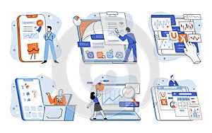 Application testing metaphor. Vector. Software testing, guardiangel of code that eliminates bugs Application testing