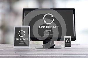 Application update concept on different devices