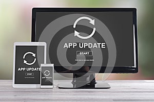 Application update concept on different devices