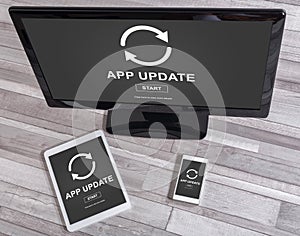 Application update concept on different devices