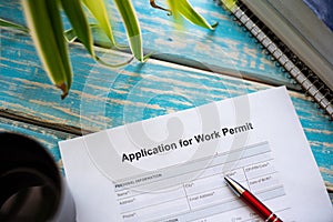 Application for work permit in a foreign country