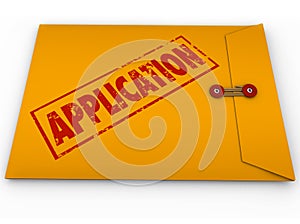 Application Yellow Envelope Submit Apply Job Credit Approval photo