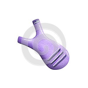 Applicator for lamination and biowave eyelashes, lilac, Hand-drawn watercolor illustration. Isolated object on a white photo