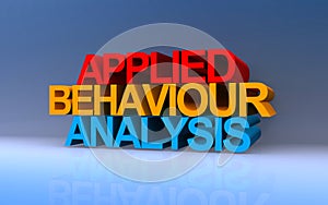 Applied behaviour analysis on blue