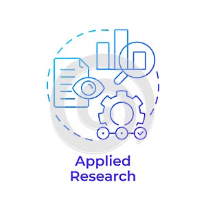 Applied research blue gradient concept icon