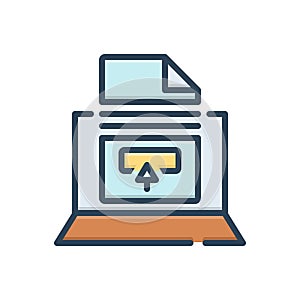 Color illustration icon for Apply, enforce and submit photo