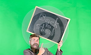 Apply for sensational educational offer. Back to school special offer. Special offer discount sale school season. Man