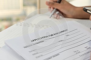 Applying the Application form
