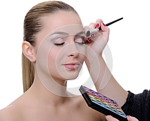 Applying make-up