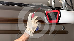 Applying oil to a chain of a garage door opener