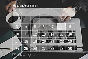 Appointment Agenda Calendar Meeting Plan Concept