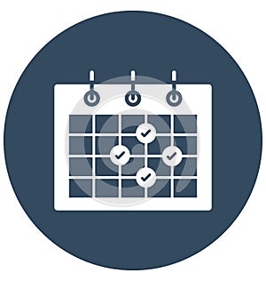 Appointment, calendar, event Isolated Vector Icon can be easily edit and modify
