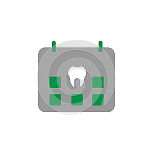 Appointment and calendar icon. Element of Dental Care icon for mobile concept and web apps. Detailed Appointment and calendar icon