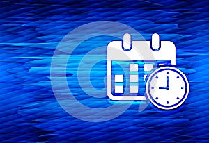 Appointment date calendar icon aqua wave abstract blue background illustration