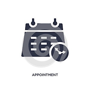 appointment icon on white background. Simple element illustration from human resources concept
