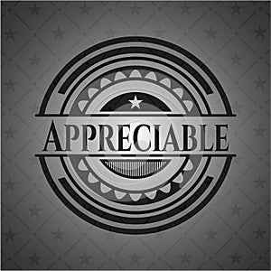 Appreciable black emblem. Vintage. Vector Illustration. Detailed.  EPS10