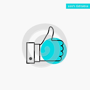 Appreciate, Remarks, Good, Like turquoise highlight circle point Vector icon