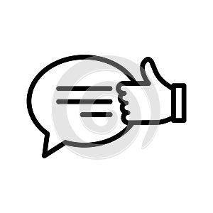 Appreciation  Line Style vector icon which can easily modify or edit photo