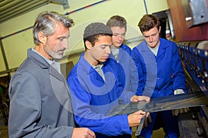 Apprentice measuring piece flat metal