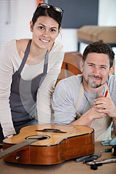 apprenticeship in guitar work shop photo