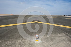Approach light on a airport runway