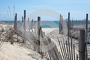 Approach pathway to deserted beach