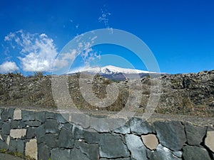 The approach to Mount Etna