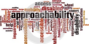 Approachability word cloud concept photo