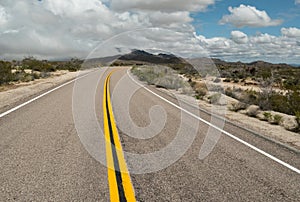 Approaching a desert storm in Mohave National Preserve