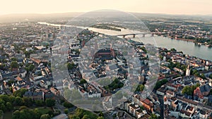 Approaching Mainz Mainz on a perfect summer morning