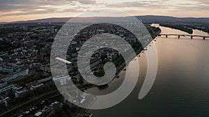 Approaching Mainz on the Rhine River