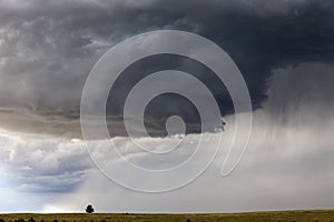 Approaching Prairie Thunderstorm on Lone Tree