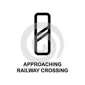 approaching railway crossing sign icon. Element of railway signs for mobile concept and web apps. Detailed approaching railway cro