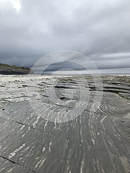 Approaching Storm At Kilve Beach , Somerset, England, UK