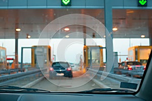 Approaching the toll booth