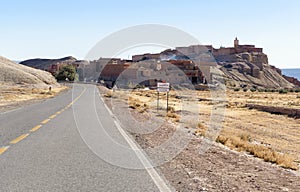 Approaching town of Tizagzaouine, Morocco