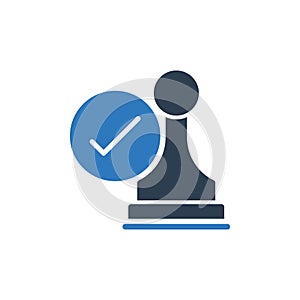Approval Stamp Icon