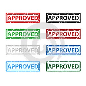 Approval stamp set of ink color